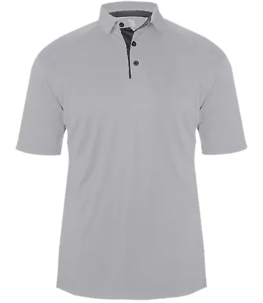 Badger Sportswear 4040 Ultimate SoftLock™ Polo Silver/ Graphite front view