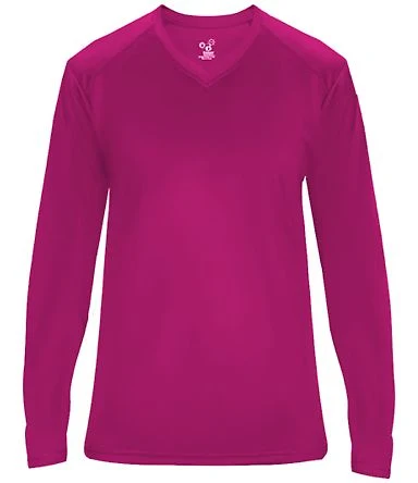Badger Sportswear 4064 Women's Ultimate SoftLock?? in Hot pink front view