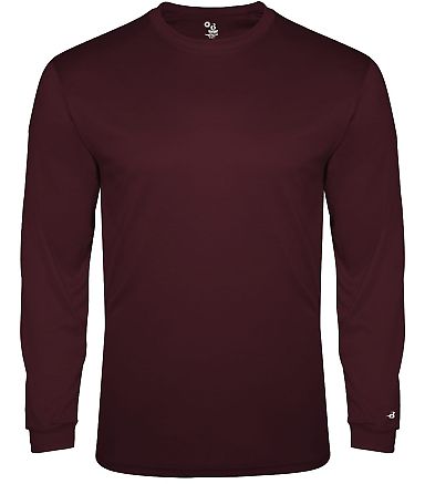 Badger Sportswear 4944 Triblend Performance Long S in Maroon front view