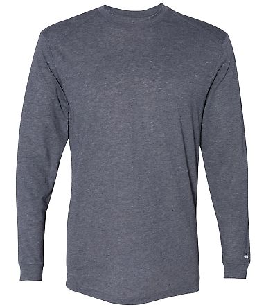 Badger Sportswear 4944 Triblend Performance Long S Navy Heather front view