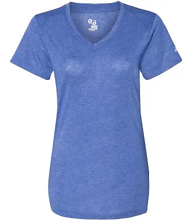Badger Sportswear 4962 Triblend Performance Women' in Royal heather front view
