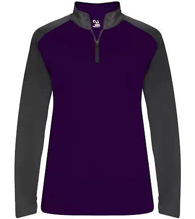 Badger Sportswear 4008 Women's Ultimate SoftLock?? Purple/ Graphite front view