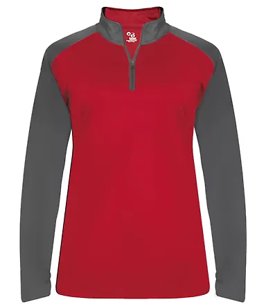 Badger Sportswear 4008 Women's Ultimate SoftLock?? Red/ Graphite front view