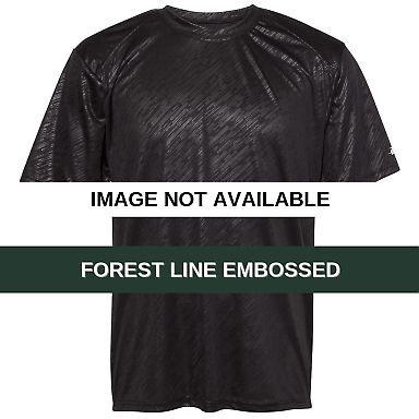 Badger Sportswear 4131 Line Embossed Short Sleeve  Forest Line Embossed front view
