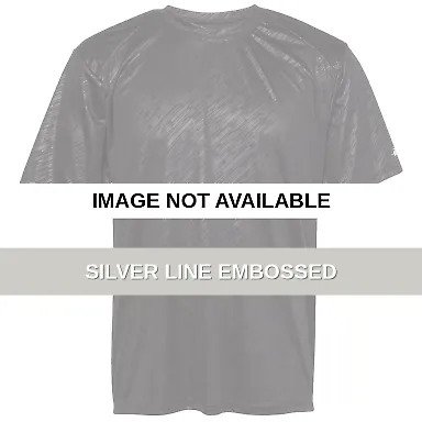 Badger Sportswear 4131 Line Embossed Short Sleeve  Silver Line Embossed front view