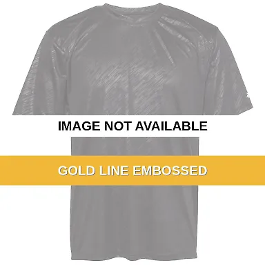 Badger Sportswear 4131 Line Embossed Short Sleeve  Gold Line Embossed front view