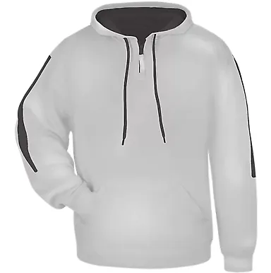 Badger Sportswear 1456 Sideline Fleece Hoodie Silver/ Graphite front view