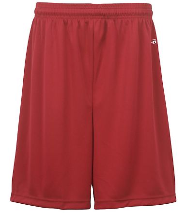 Badger Sportswear 2107 B-Dry Youth 6" Shorts in Red front view