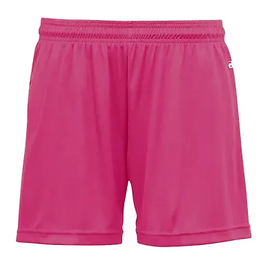 Badger Sportswear 2116 B-Core Girl's Shorts Hot Pink front view