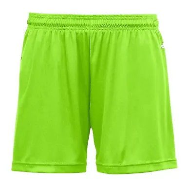Badger Sportswear 2116 B-Core Girl's Shorts Lime front view