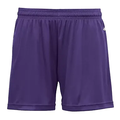 Badger Sportswear 2116 B-Core Girl's Shorts Purple front view