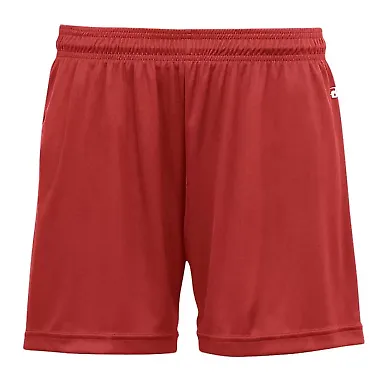 Badger Sportswear 2116 B-Core Girl's Shorts Red front view
