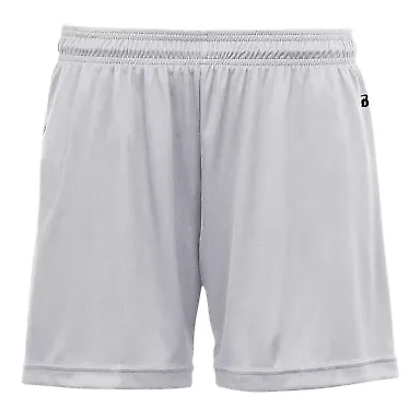 Badger Sportswear 2116 B-Core Girl's Shorts Silver front view