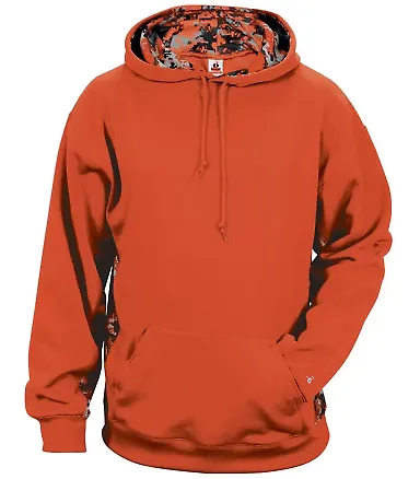 Badger Sportswear 1464 Digital Camo Colorblock Per Burnt Orange/ Burnt Orange front view