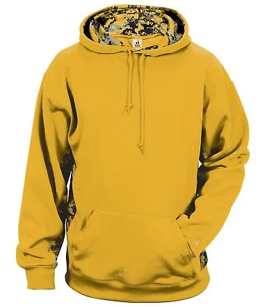 Badger Sportswear 1464 Digital Camo Colorblock Per in Gold/ gold front view