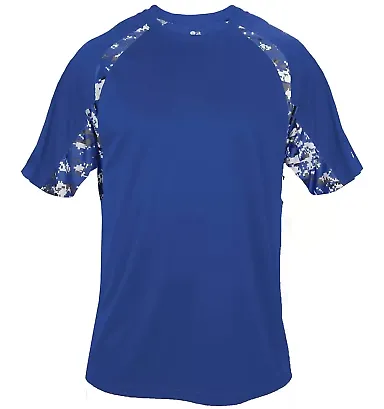 Badger Sportswear 2140 Digital Camo Youth Hook T-S Royal front view