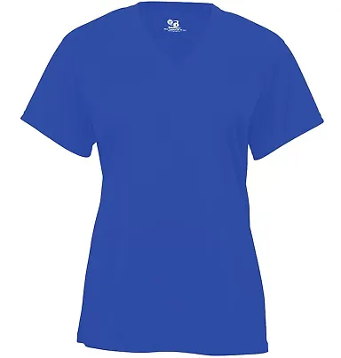 Badger Sportswear 2162 B-Core Girl's V-Neck T-Shir Royal front view