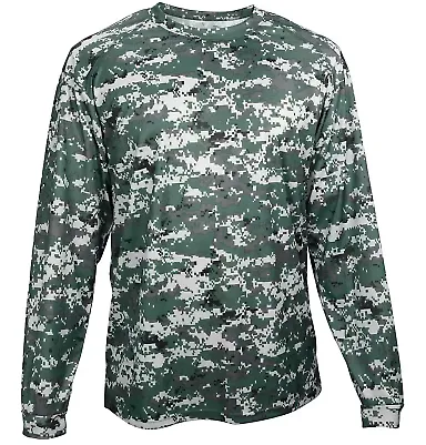 Badger Sportswear 2184 Digital Camo Youth Long Sle Forest Digital front view