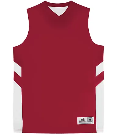 Badger Sportswear 2566 B-Pivot Rev. Youth Tank Red/ White front view
