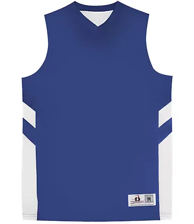 Badger Sportswear 2566 B-Pivot Rev. Youth Tank Royal/ White front view