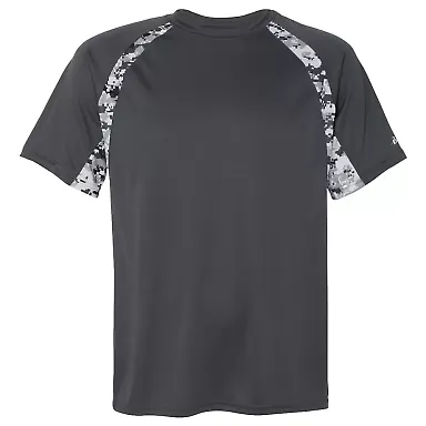 Badger Sportswear 4140 Digital Camo Hook T-Shirt Graphite front view