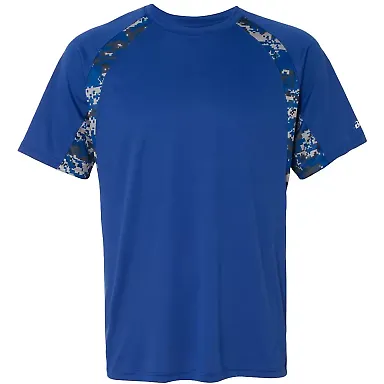 Badger Sportswear 4140 Digital Camo Hook T-Shirt Royal front view