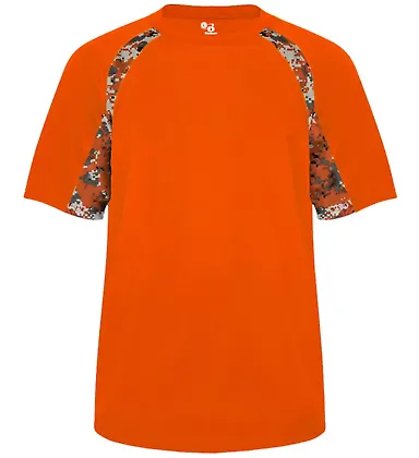 Badger Sportswear 4140 Digital Camo Hook T-Shirt Burnt Orange/ Burnt Orange front view