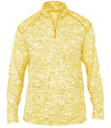 Badger Sportswear 4192 Blend Quarter-Zip Pullover Gold front view