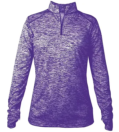 Badger Sportswear 4193 Blend Women's Quarter-Zip P Purple front view