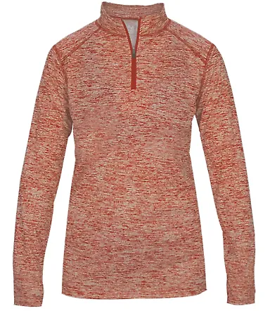 Badger Sportswear 4193 Blend Women's Quarter-Zip P Burnt Orange front view