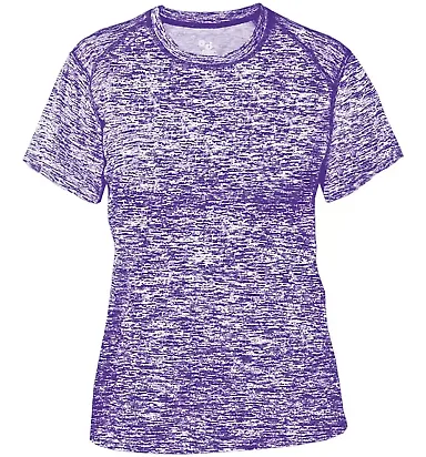 Badger Sportswear 4196 Blend Women's Short Sleeve  Purple front view