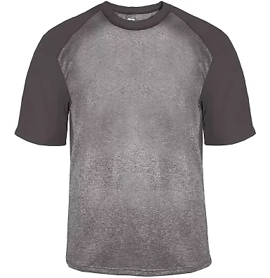Badger Sportswear 4341 Pro Heather Sport T-Shirt Steel/ Graphite front view