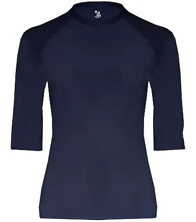 Badger Sportswear 4627 Pro-Compression Half-Sleeve Navy front view