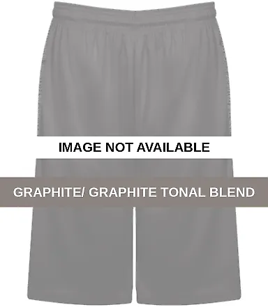 Badger Sportswear 4168 Tonal Blend Panel Shorts Graphite/ Graphite Tonal Blend front view