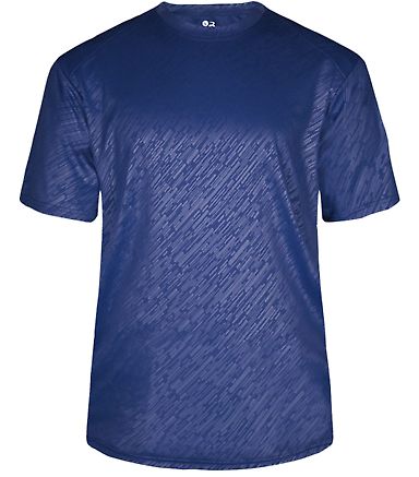 Badger Sportswear 2131 Youth Line Embossed Tee Royal Line Embossed front view