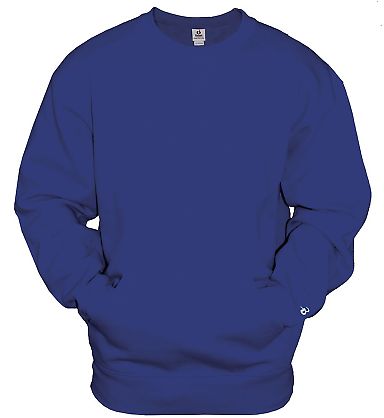 Badger Sportswear 1252 Pocket Crewneck Sweatshirt in Royal front view