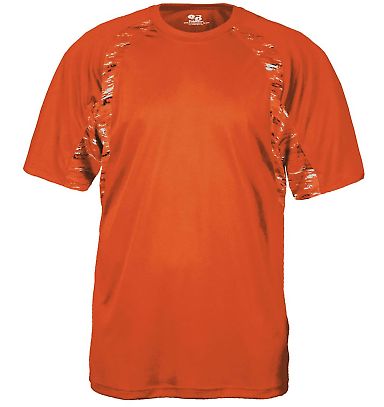 Badger Sportswear 2142 Static Youth Hook T-Shirt Burnt Orange/ Burnt Orange Static front view