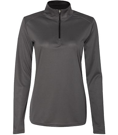 Badger Sportswear 4103 B-Core Women's Quarter-Zip in Graphite/ black front view