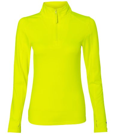 Badger Sportswear 4286 Women's Quarter-Zip Lightwe Safety Yellow front view