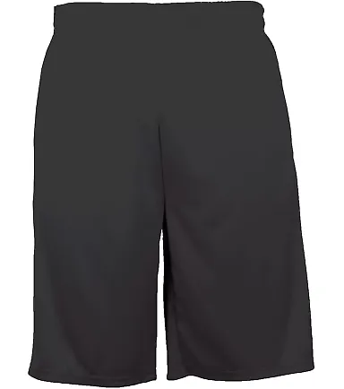 Badger Sportswear 4189 Digital Camo Panel Short Black/ Lime front view