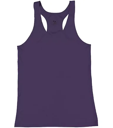 Badger Sportswear 4166 B-Core Women's Racerback Ta Purple front view