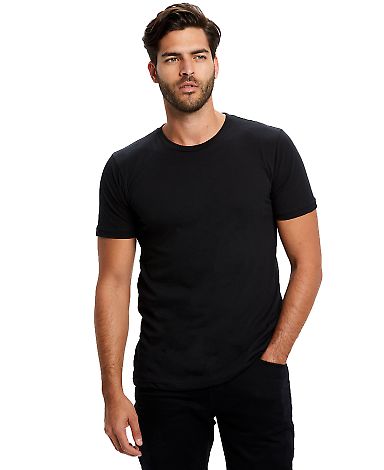 2400 US Blanks Adult Jersey Knit T-Shirt in Black front view