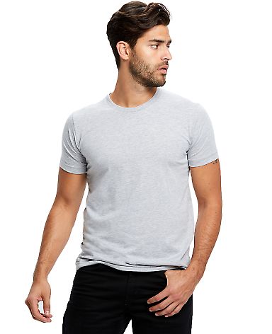 2400 US Blanks Adult Jersey Knit T-Shirt Heather Grey front view