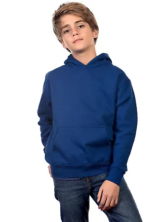 Cotton Heritage Y2500 PREMIUM PULLOVER YOUTH HOODI in Team royal front view