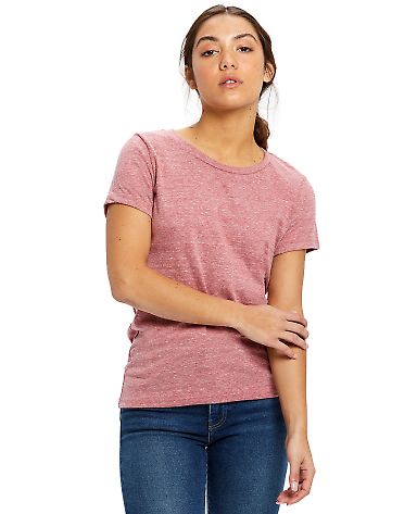 US Blanks 0222 Ladies Triblend T-Shirt in Tri red front view