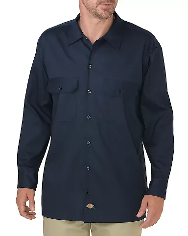 Dickies Workwear WL675 Men's FLEX Relaxed Fit Long DARK NAVY front view