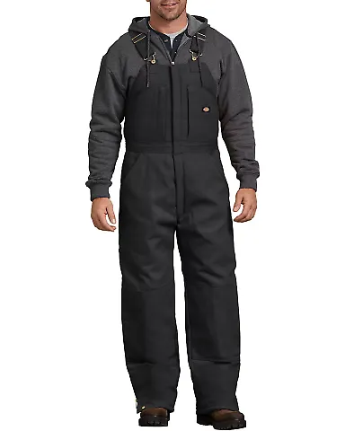 Dickies Workwear TB839 Unisex Duck Insulated Bib O BLACK _XL front view
