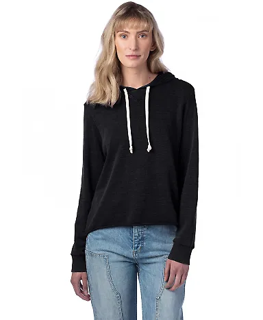 Alternative Apparel 8626 Ladies' Lazy Day Pullover BLACK front view