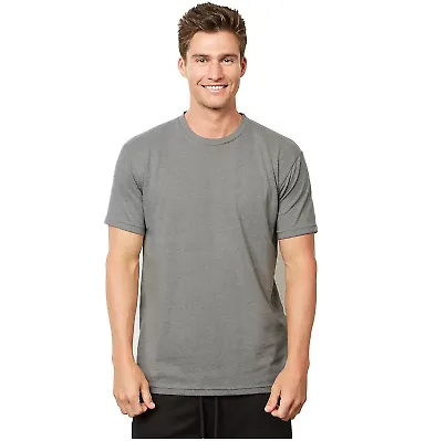 Next Level Apparel 4600 Eco Heavyweight Tee in Drk heather gray front view