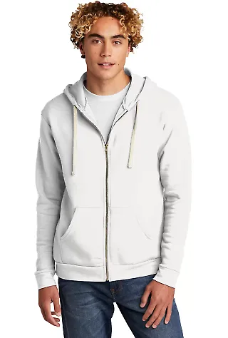 Next Level Apparel 9602 Unisex Zip Hoodie in White front view